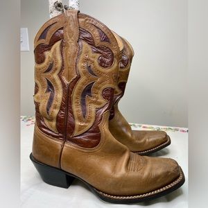 Ariat Riding Western cowboy Boot # 10004819 (16886) Brown/Tan Sz Womens …